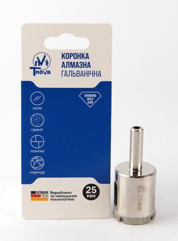 Коронка алмазна гальванічна T-Nova 25mm 60312357 фото