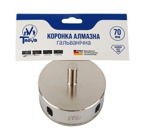 Коронка алмазна гальванічна T-Nova 70mm 60312368 фото