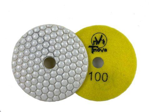 Алмазний гнучкий шліфувальний круг Tnova (черепашка,суцільні подушки) DRY USE/Сухе шліфування 100mm, зернистість 100 60456720 фото