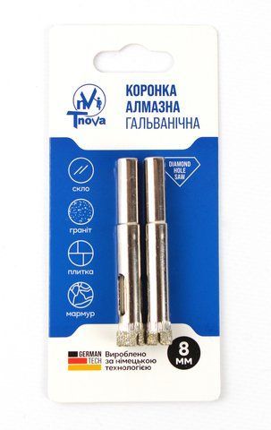 Коронка алмазна гальванічна T-Nova 8mm 60312349 фото